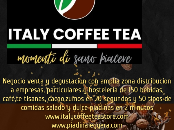 Franquicia Italy Coffee Tea Store, 150 bebidas calientes o frias listas en 20 segundos.